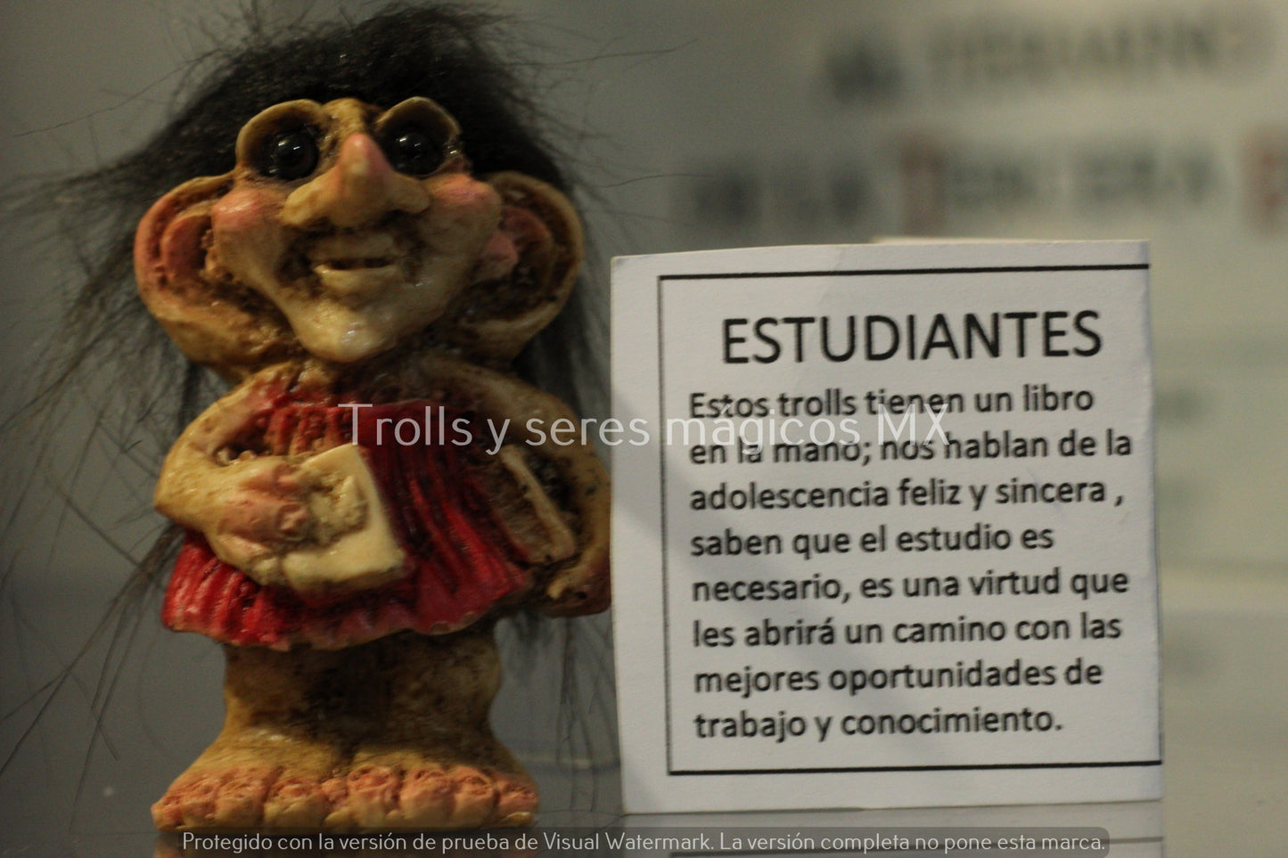 Troll Estudiante Niña 7 cm