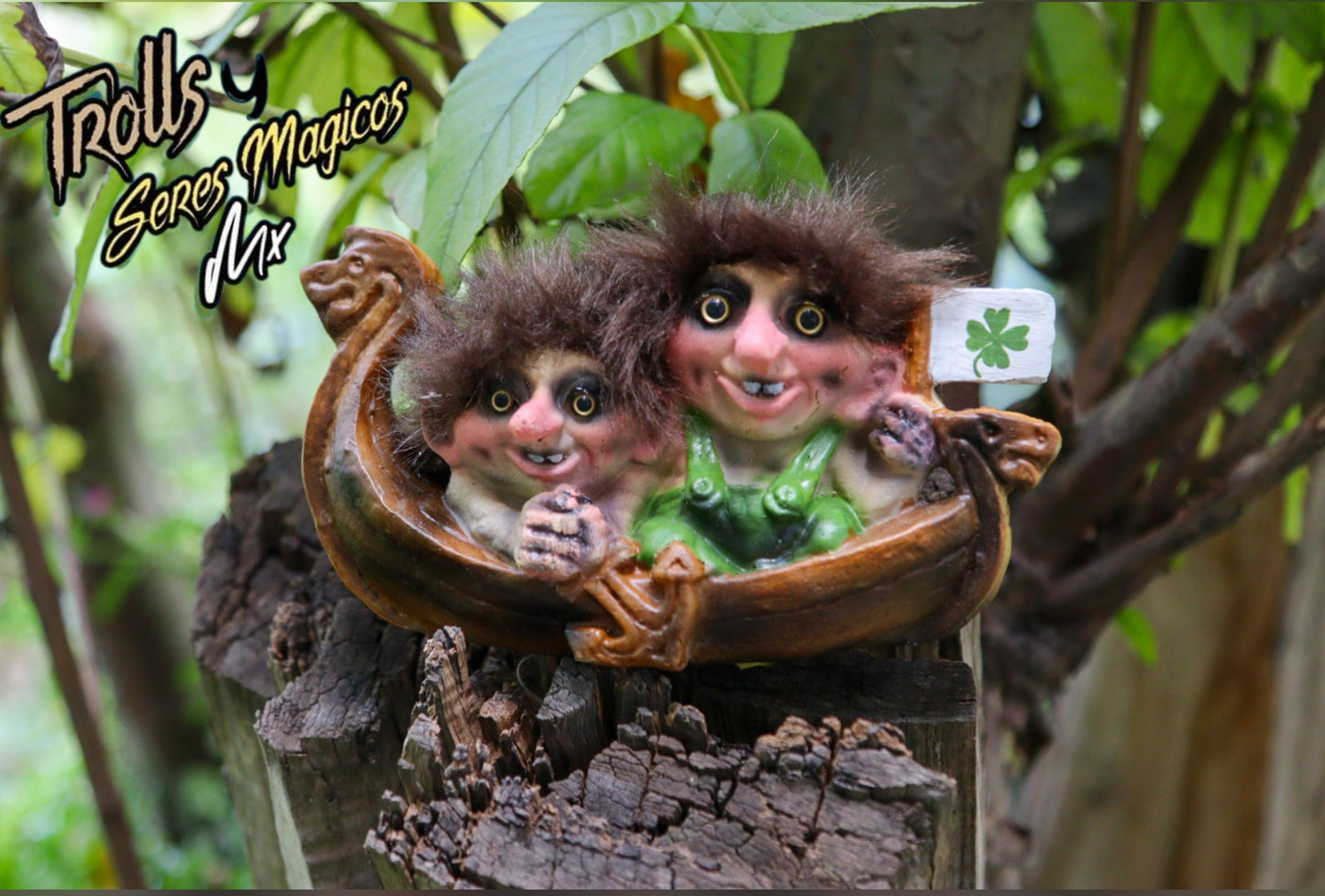Trolls "Los navegantes"-Magnus y Leif -(Contracorriente) 14 cm