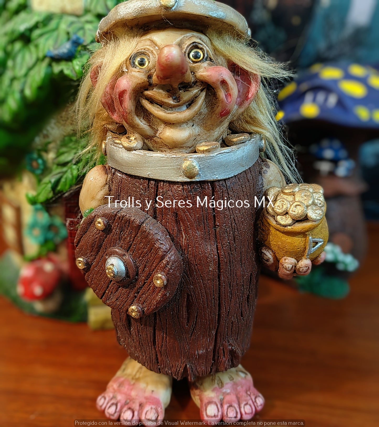 Troll Triple Suerte Para La Riqueza 20 cm