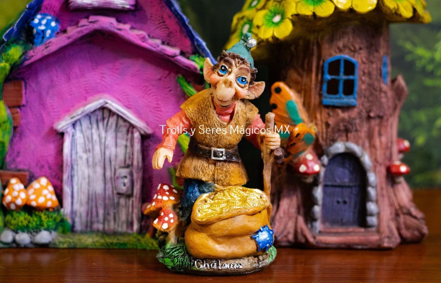 Elfo Chalmas de Resina(Longevidad,Energia,Salud) 15 cm