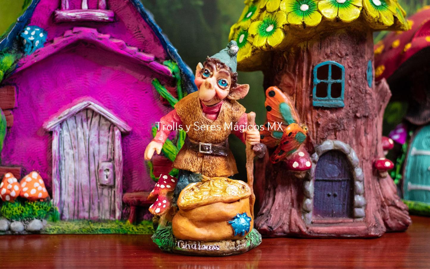Elfo Chalmas de Resina(Longevidad,Energia,Salud) 15 cm