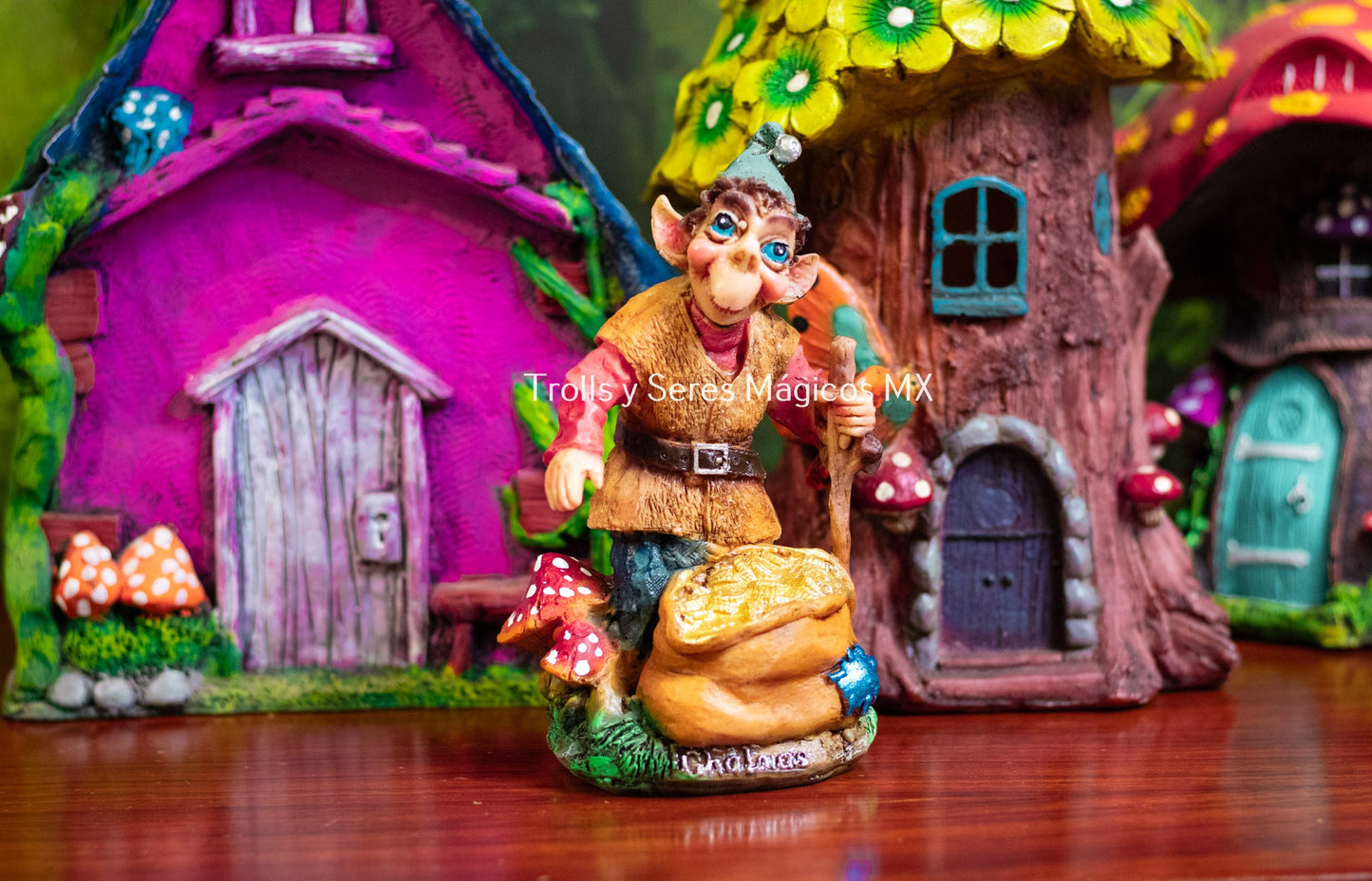 Elfo Chalmas de Resina(Longevidad,Energia,Salud) 15 cm