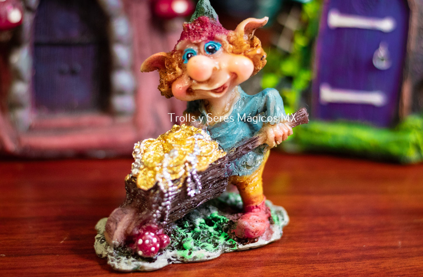 Duende Carretilla Dinero 9 cm