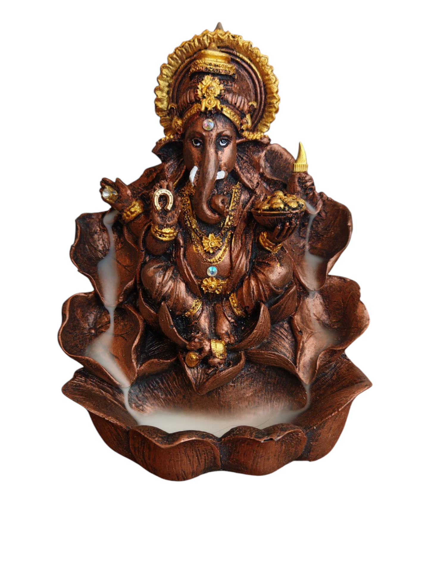 Ganesh Quemador De Incienso Cono De Reflujo