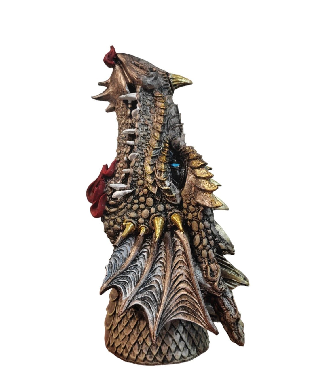 Incensario Cabeza Dragón Nordico Sahumerio Quemador Incienso 30 cm