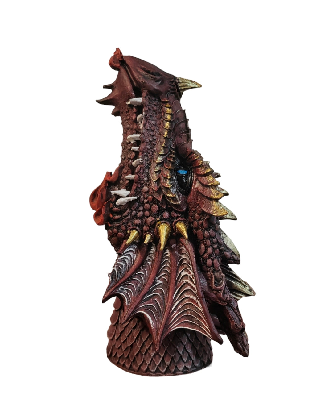 Incensario Cabeza Dragón Nordico Sahumerio Quemador Incienso 30 cm