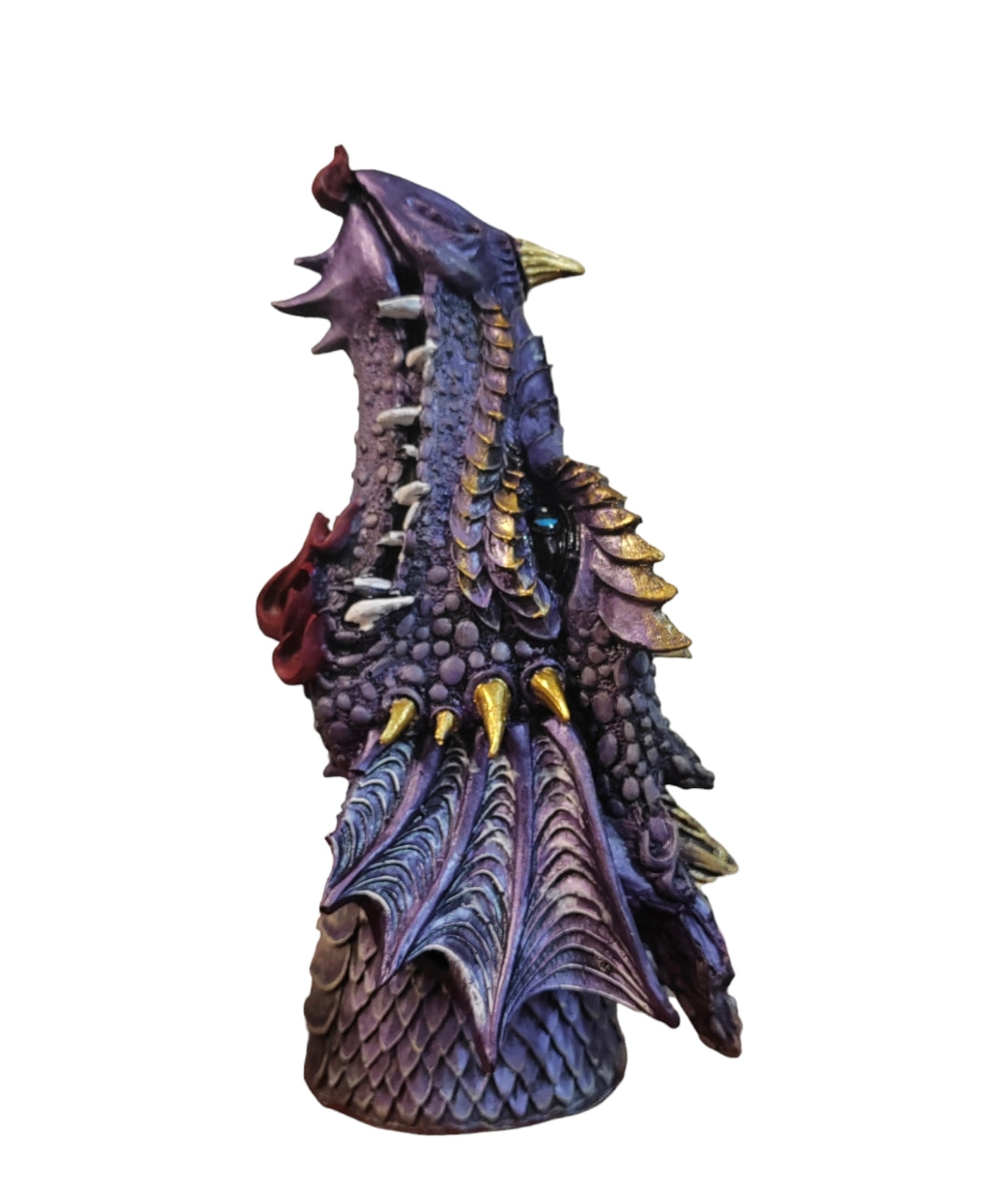 Incensario Cabeza Dragón Nordico Sahumerio Quemador Incienso 30 cm