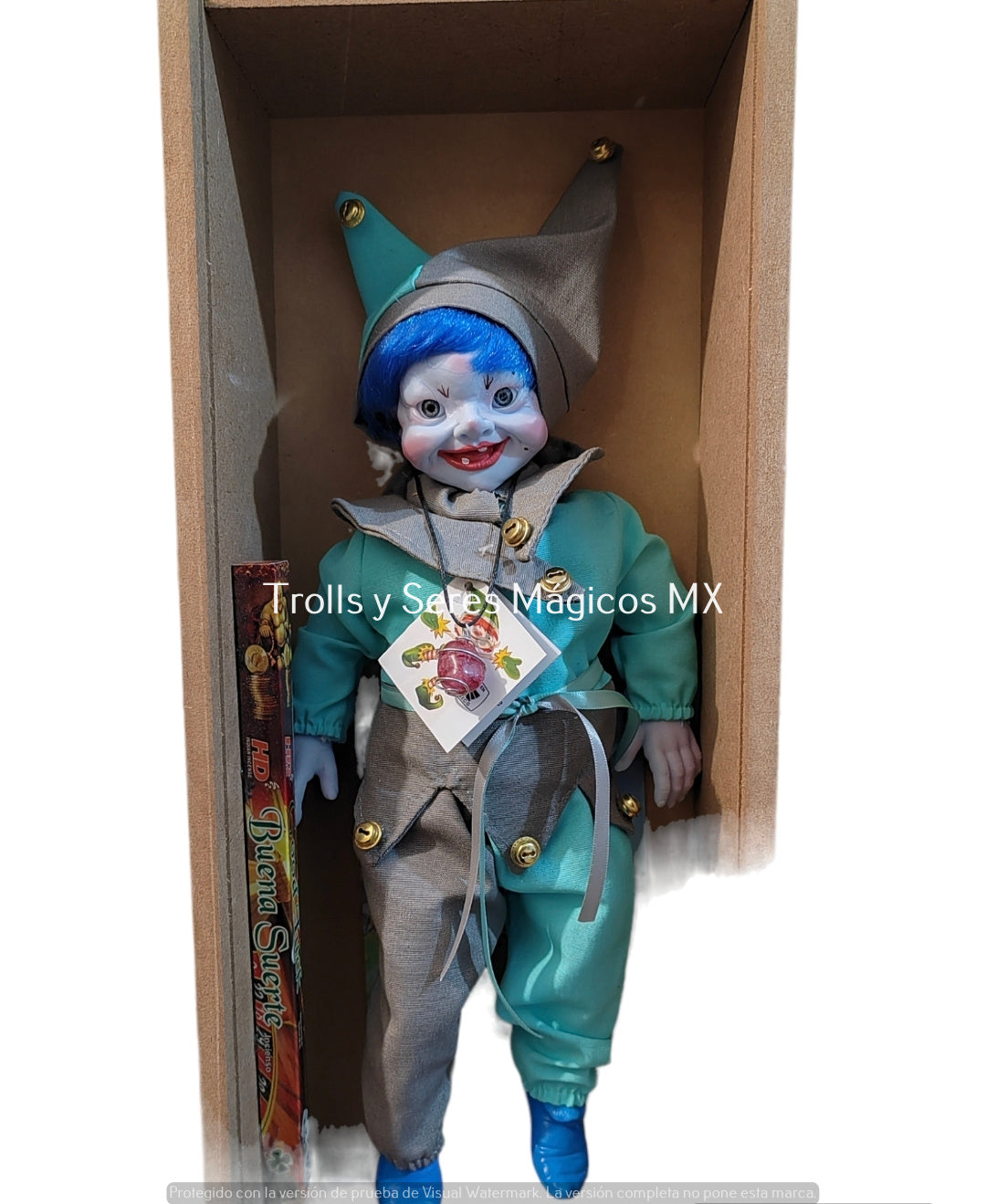 Elfo Latino Puck (Suerte, Ayuda en los juegos de azar) 38cm