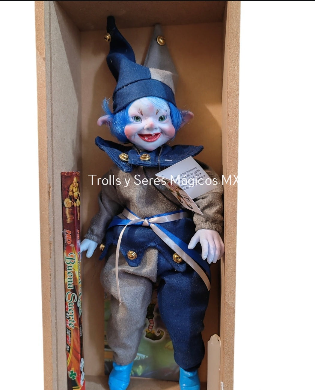 Elfo Latino Puck (Suerte, Ayuda en los juegos de azar) 38cm