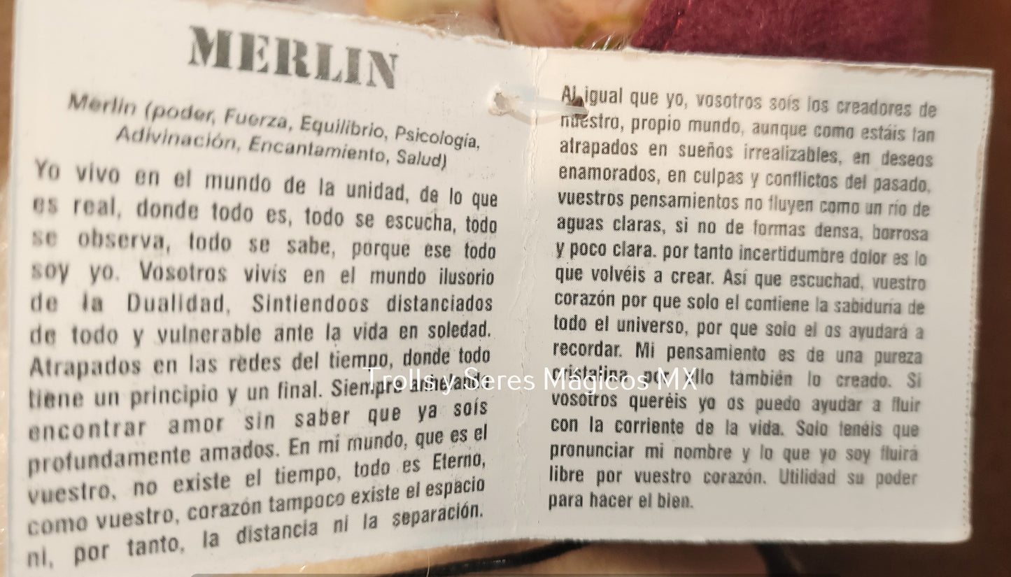 Elfo  Latino Merlin (Poder, Fuerza, Psicología, Adivinación, Encantamientos, Salud).38 cm